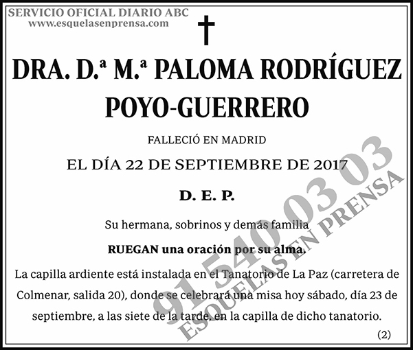 M.ª Paloma Rodríguez Poyo-Guerrero